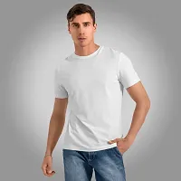 Stylish Fancy Polyester Solid Round Neck T-Shirts For Men-thumb1