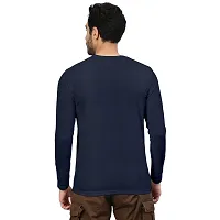 FTX Men Solid Round Neck Full Sleeves Blue Tshirt-thumb1