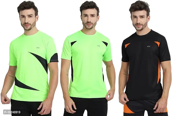 FTX Men's Dri-Fit Round Neck T-Shirt Combo - Pack of 3 (710)