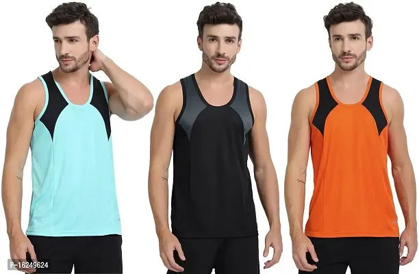 FTX Men's Polyester Round Neck Vest (Pack of 3)