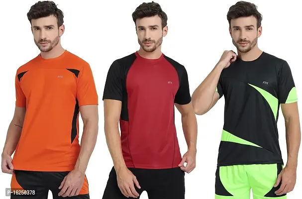 FTX Men's Dri-Fit Round Neck T-Shirt Combo - Pack of 3 (710)