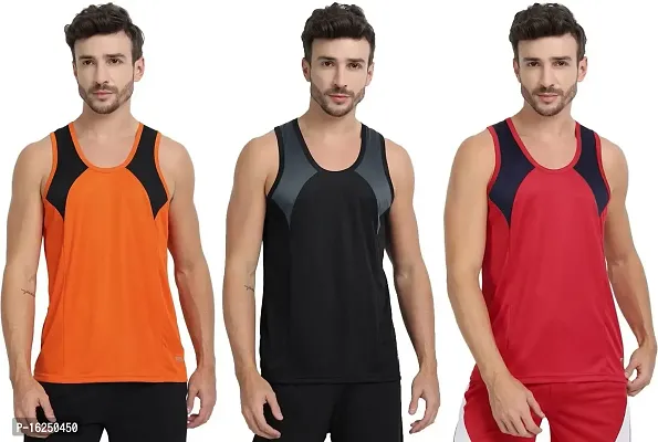 FTX Men's Polyester Round Neck Vest (Pack of 3)