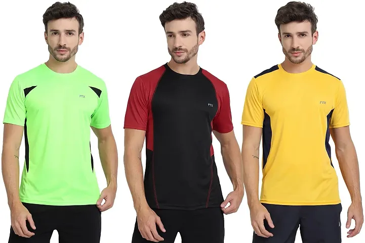 FTX Men's Dri-Fit Round Neck T-Shirt Combo - Pack of 3 (710)