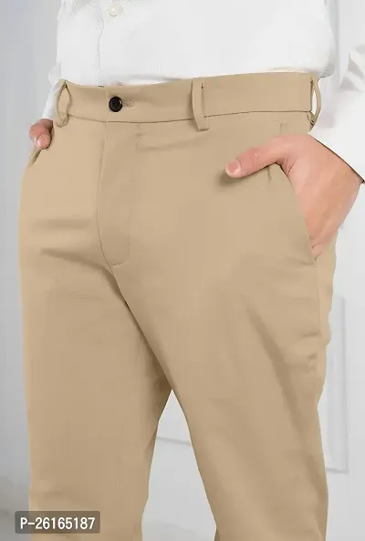 FTX Men Solid Khaki Casual Trouser-thumb3