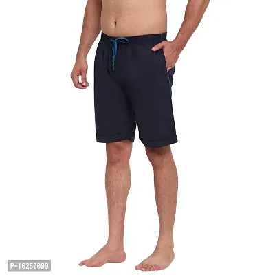 FTX Men's Solid Woven Cotton Shorts - Blue-thumb2