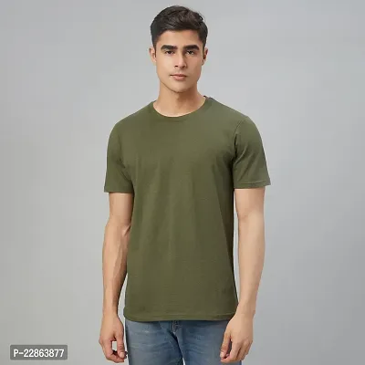 Stylish Green Cotton Tees For Men-thumb0