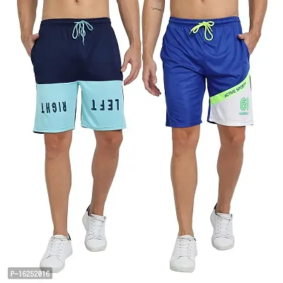 FTX Men's Regular Fit Polyester Dri-Fit Shorts Combo - Set of 2 (705)