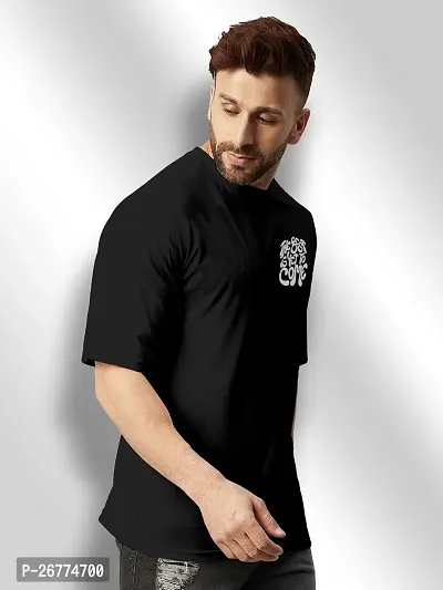 FTX Men Round Neck Oversized Black Tshirt-thumb4