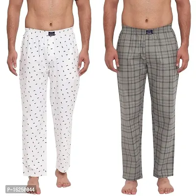 FTX Men's Printed Woven Cotton Track Pants - Pack of 2