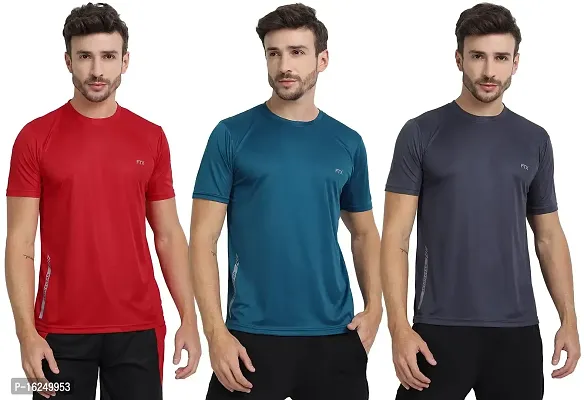 FTX Men's Dri-Fit Round Neck T-Shirt Combo - Pack of 3 (723)