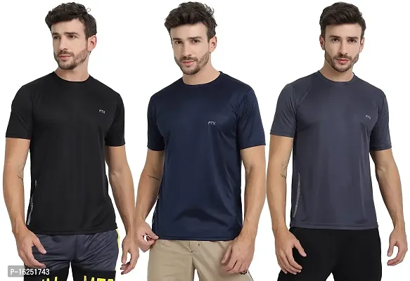 FTX Men's Dri-Fit Round Neck T-Shirt Combo - Pack of 3 (723)-thumb0