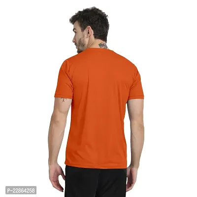 Stylish Orange Polyester Tees For Men-thumb2