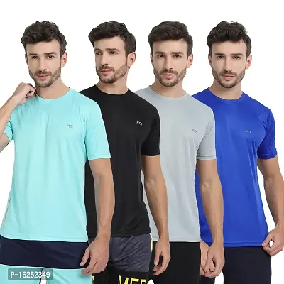 FTX Men's Dri-Fit Polyester Round Neck Half Sleeves T-Shirt- Pack of-thumb0