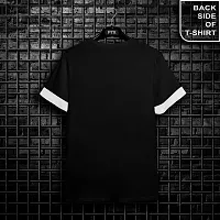 Stylish Black Cotton Blend Tees For Men-thumb1