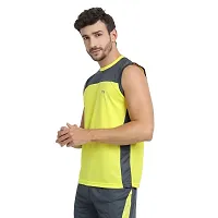 Stylish Multicoloured Polyester Colourblocked Gym Vest For Men Pack Of 3-thumb2