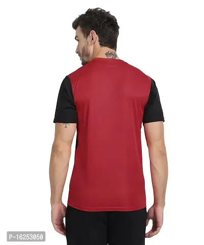 FTX Men's Dri-Fit Round Neck T-Shirt Combo - Aqua Blue, Red, Charcoal Black (710_1-710_3-710_10)-thumb3
