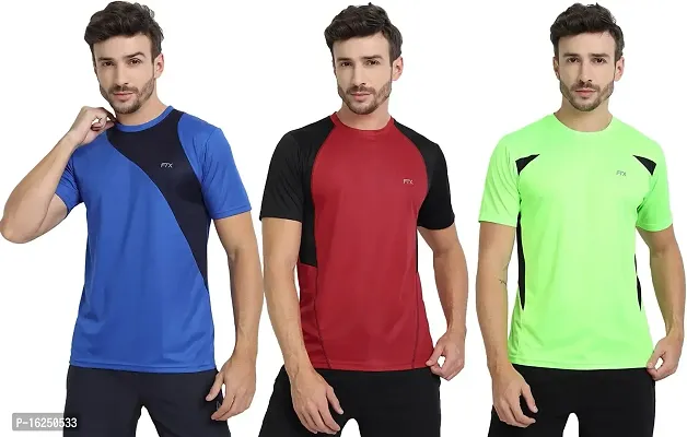 FTX Men's Dri-Fit Round Neck T-Shirt Combo - Pack of 3 (710)-thumb0