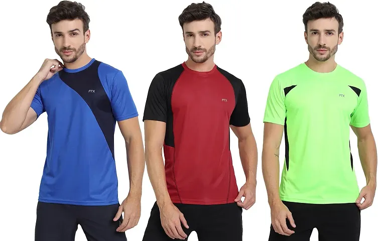 FTX Men's Dri-Fit Round Neck T-Shirt Combo - Pack of 3 (710)