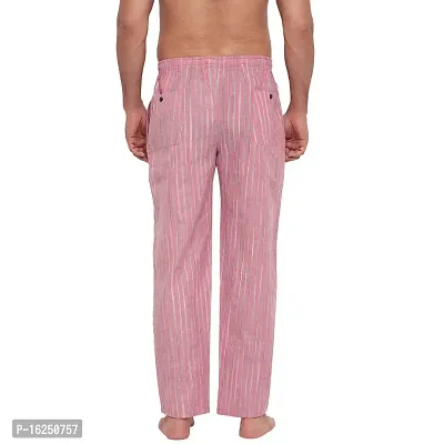 FTX Men's Striped Woven Polycotton Track Pants - Pink-thumb3