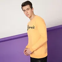 FTX Men Round Neck CALIFORNIA Printed Gold Sweatshirt-thumb2