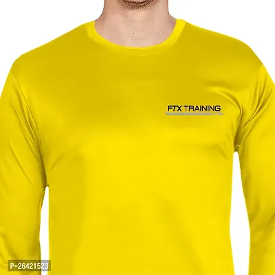 FTX Men Round Neck Full Sleeve Gold Tshirt-thumb3