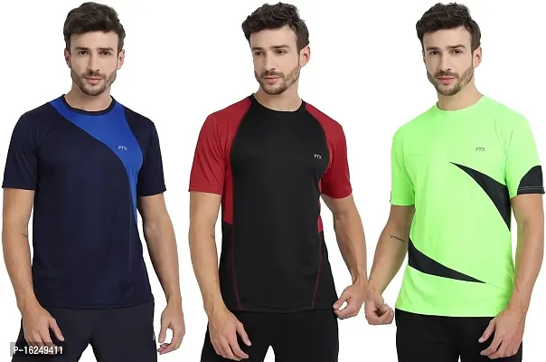 FTX Men's Dri-Fit Round Neck T-Shirt Combo - Pack of 3 (710)