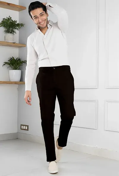 FTX Men Solid Casual Trouser