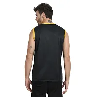 Stylish Multicoloured Polyester Colourblocked Gym Vest For Men Pack Of 3-thumb1