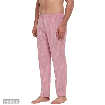 FTX Men's Striped Woven Polycotton Track Pants - Pink-thumb2