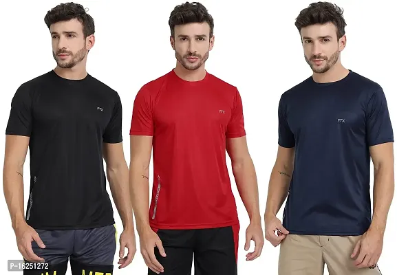 FTX Men's Dri-Fit Round Neck T-Shirt Combo - Pack of 3 (723)