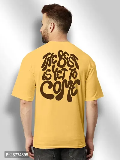 FTX Men Round Neck Oversized Yellow Tshirt-thumb2