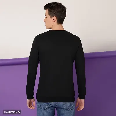 FTX Men Round Neck TRUST NOBODY Printed Full sleeves Black Sweatshirt-thumb2