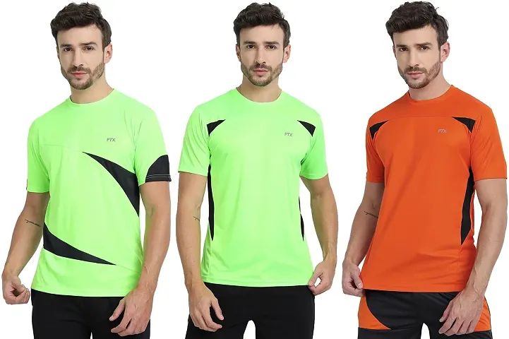 FTX Men's Dri-Fit Round Neck T-Shirt Combo - Pack of 3 (710)