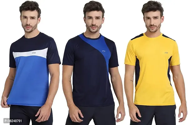 FTX Men's Dri-Fit Round Neck T-Shirt Combo - Pack of 3 (710)