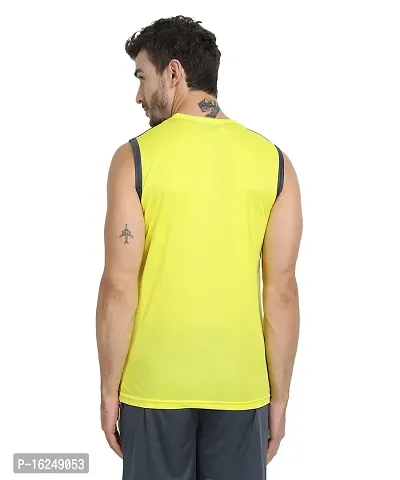 FTX Men's Dri-Fit Round Neck T-Shirt - Black, Lemon Yellow, Navy Blue (709_4-709_5-709_10)-thumb4