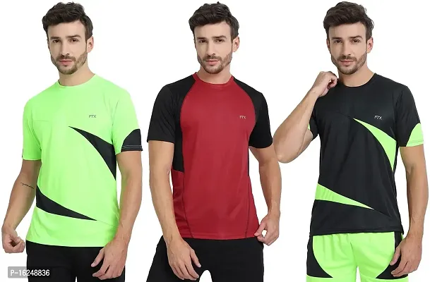 FTX Men's Dri-Fit Round Neck T-Shirt Combo - Pack of 3 (710)