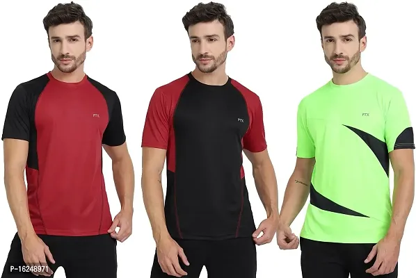 FTX Men's Dri-Fit Round Neck T-Shirt Combo - Pack of 3 (710)