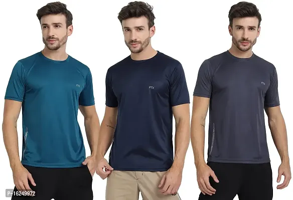 FTX Men's Dri-Fit Round Neck T-Shirt Combo - Pack of 3 (723)-thumb0