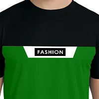 FTX Men Round Neck Cut  Sew Half Sleeve Green Tshirt-thumb2