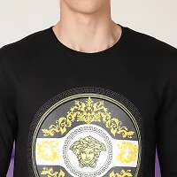 FTX Men Round Neck VERSACE Printed Full sleeves Black Sweatshirt-thumb3