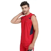 Stylish Multicoloured Polyester Colourblocked Gym Vest For Men Pack Of 3-thumb2