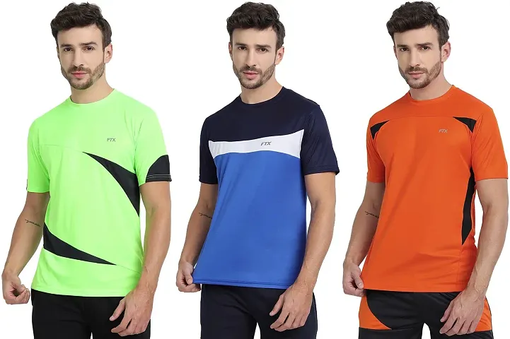 FTX Men's Dri-Fit Round Neck T-Shirt Combo - Pack of 3 (710)