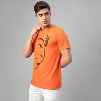 Stylish Orange Cotton Tees For Men-thumb2