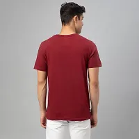 Stylish Maroon Cotton Tees For Men-thumb1