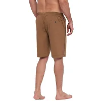 FTX Men's Solid Woven Cotton Shorts - Brown-thumb2