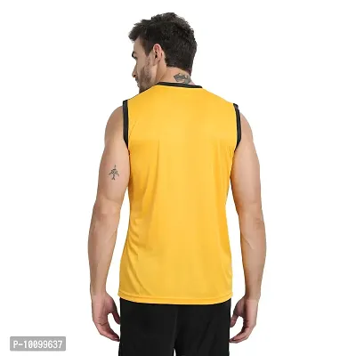 Drifit Mens Solid Roundneck Sleeveless Sports T-Shirt-thumb3