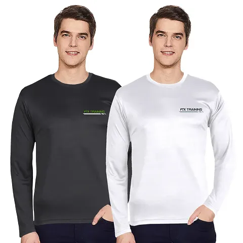 FTX Comfortable Solid Round Neck Tees For Men Combo Pack Of 2