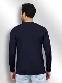 Classic Cotton Blend Round Neck Printed Full Sleeve T-Shirt for Men-thumb1