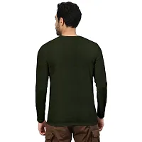 Stylish Green Cotton Blend Tees For Men-thumb2