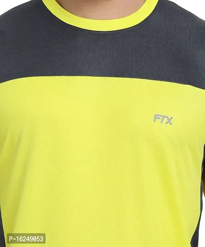 FTX Men's Dri-Fit Round Neck T-Shirt - Black, Lemon Yellow, Navy Blue (709_4-709_5-709_10)-thumb5